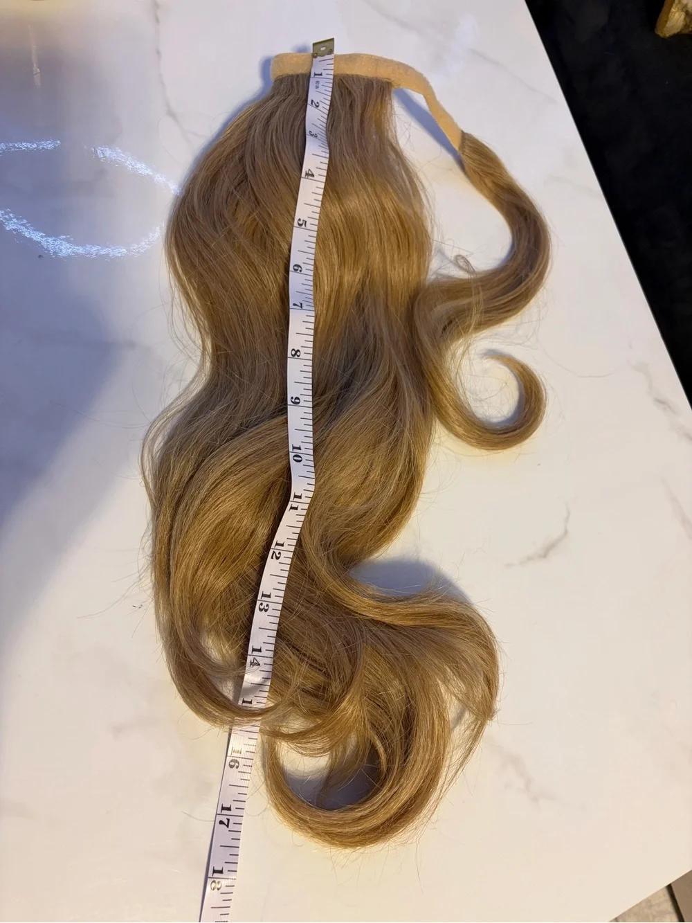 Honey Blonde Clip-In Ponytail Hair Extension - with Wrap around hair wrap.